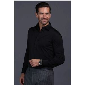 Collars & Co. Semi-Spread Collar Polo Long Sleeve